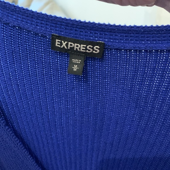 EXPRESS Blue Oversized Sweater - Medium - Picture 3 of 3
